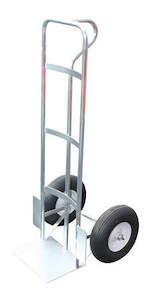 Trolleys: Heavy Duty Zinc-plated Hand Trolley with Extra Large Pneumatic Wheels