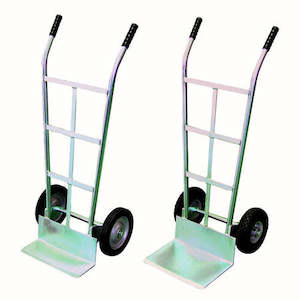 Heavy Duty Zinc-plated Hand Trolley - Short Toe-plate - Solid Rubber Wheels