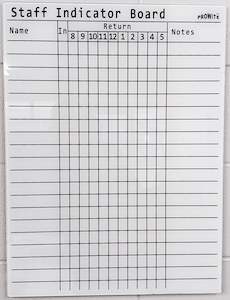 PROWITE Staff Indicator In/Out Glass Writing Board - 20 Names