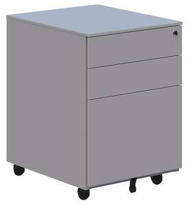Cube 3 Drawer Standard Steel Desk Mobile - Locking - 2 Colours