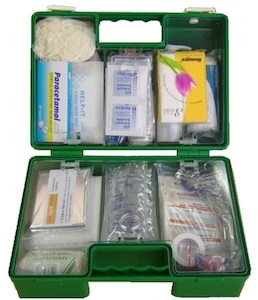 First Aid Kit in Plastic Box - for 6-25 Persons