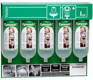 Tobin Eyewash in Wall-mounting Stand with 5 Bottles
