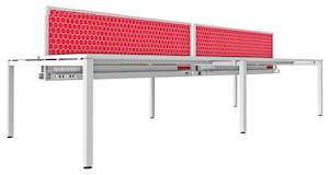 Classroom Administration Furniture: Define Shared Desk Pod of 4 - Back to Back