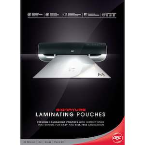 GBC Signature A4 80 Micron Gloss Laminating Pouches 100PK