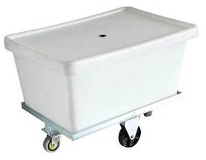 Large Mobile Plastic Laundry/Waste Bin with Lid
