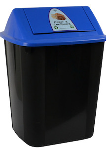 Colour-coded Waste Separation/Recycling Bins - Paper & Cardboard