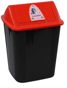 Colour-coded Waste Separation/Recycling Bins - Landfill