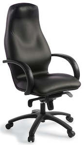 Silhouette Executive Chair in Black Leather