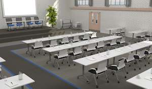 Tables: Team Flip Table & Chairs Training Room Package