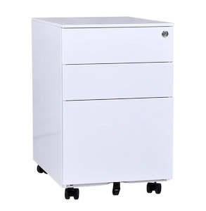 Storage: Oblique 3 Drawer Lockable Desk Mobile