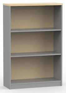 Storage: Eko 1200mm Bookcase in Nordic Maple and Silver