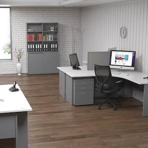 Office Fit Out Packages: Ergoplan Silver & White Open Plan Office Package