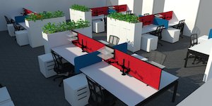 Balance Shared Desk System Open Plan Office Furniture Package