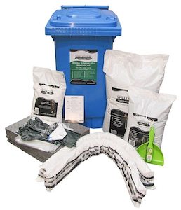 General Purpose Spill Kit with Wheelie Bin - 120 Litres