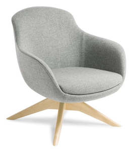 Reception Loungers Soft Seating: Davina Visitor Chair with Natural Ash Timber Base