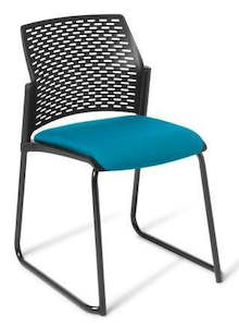 Punch Sled Base Chair with Upholstered Seat