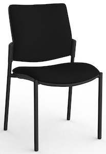 Visitor Meeting Room Seating: Vision Visitor Chair in Breathe Black Fabric - 3 Frame Colours