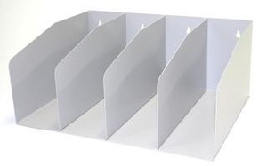 Document Holders Desktop Organisers: Metal Desk Filing Tray - 4 Compartments - 2 Colours