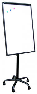 Whiteboards 1: PROWITE Mobile Flipchart Easel with Whiteboard and Pad