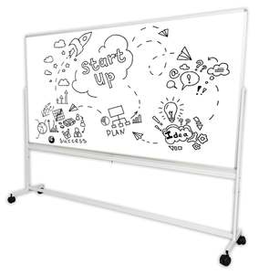 Clearance Sale: Porcelain Enamel Single-sided Mobile Whiteboard - 4 Sizes