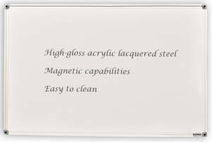 Acrylic Lacquered Steel Single-sided Whiteboard - 9 Sizes
