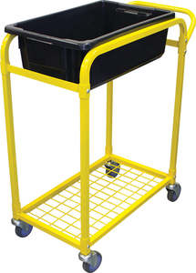 Bin Basket Trolleys: Plastic Bin Order Picker Trolley with Bin