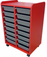 Bin Basket Trolleys: Mobile Melteca Plastic Tote Tray Trolley in 3 Sizes