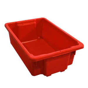 32 Litre Coloured Plastic Bin - Red