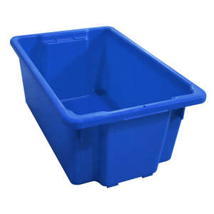 52 Litre Coloured Plastic Bin - Blue