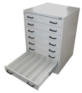 Multi Media Horizontal Storage Cabinet - 8 Drawer