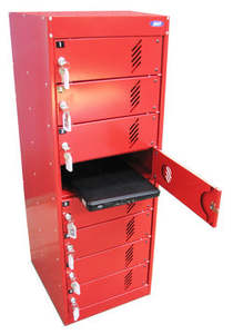Laptop Device Mobile Phone Key Cabinets: Laptop & Device Multiple Door Storage Cabinet - with Charging Capability