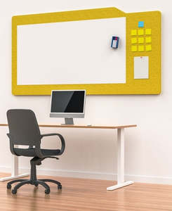 Notice Boards: Milford Acoustic Wall Panel with Whiteboard & Pinboard