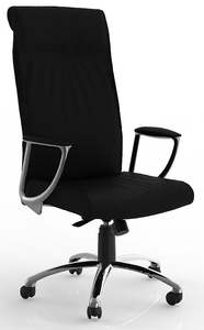 Bentley Highback Executive Office Chair in Black Leather