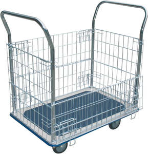 Medium Deck Trolley with Caged Platform