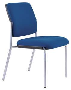 Visitor Meeting Room Seating: Buro Lindis 4-Leg Visitor Chair - 3 Fabric Options