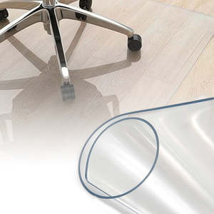 Stationary Office: Non-Slip Clear Floor Mat