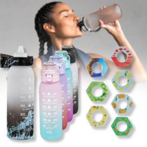 Health Hot Water Bottles: 1000ML Sports Water Cup with Fragrance Rings