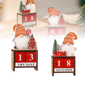 Stationery Supplies Calendars: Christmas Countdown Calendar Decorative Santa Ornament