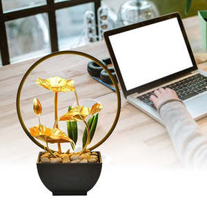 Home Living Home Decor Lighting Lamps: USB Powered Desktop Fountain with LED Humidifier