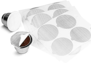 Stainless Steel Refillable Capsules With 100 Lids For Nespresso