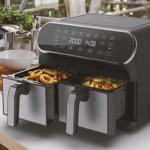 Home Living Kitchen Cookware: Mila EasyChef Dual 8L Dual Basket Air Fryer w Touch Control