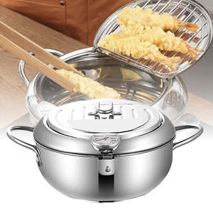 Home Living Kitchen Cookware: Deep Fryer Pot with Temperature Control