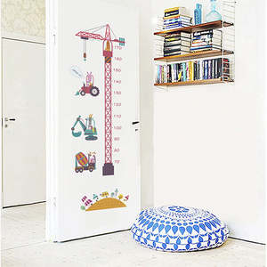Height Kids Wall Sticker Tower Crane