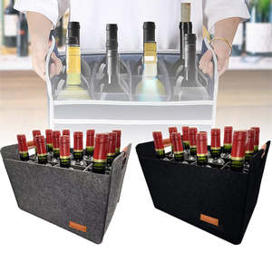 12-Bottle Felt Wine Storage Case