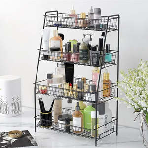 Home Living Furniture Storage: 4 Tier Desktop Cosmetic Storage Rack