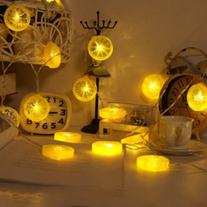 20 Led Battery Powered String Light Lemon