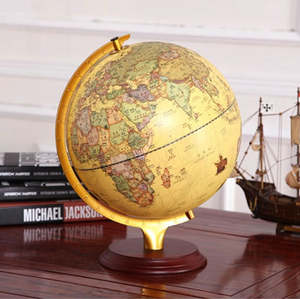 Illuminated Antique World Globe LED Light