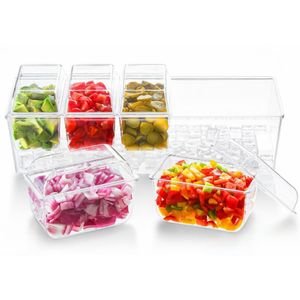 Ice Chilled Condiment Caddy with 5 Containers