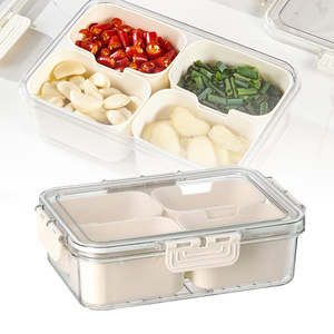 Serving Tray Snack or Spice Box Divided with Lid