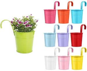 Hanging Flower Pots - 10 Piece